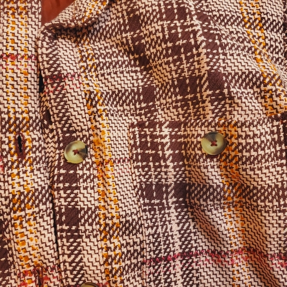 Anthropologie burgendy plaod jacket S - Picture 4 of 8